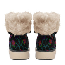 Load image into Gallery viewer, Spring Blossoms on Black Polar Winter Boots
