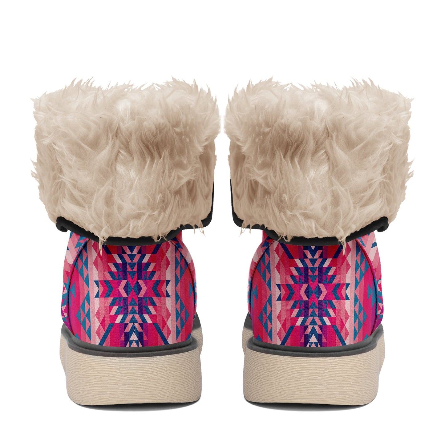 Desert Geo Blue Polar Winter Boots