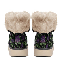 Load image into Gallery viewer, Purple Beaded Rose Polar Winter Boots
