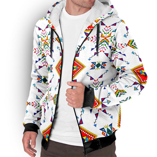 Buffalo Jump White Sherpa Hoodie