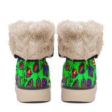 Load image into Gallery viewer, Indigenous Paisley Green Polar Winter Boots
