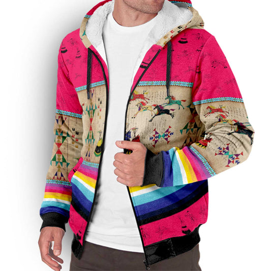 Horses Running Sherpa Hoodie