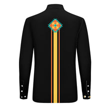 Load image into Gallery viewer, Four Directions Crossroad Black Men&#39;s Long Sleeve Dress Shirt
