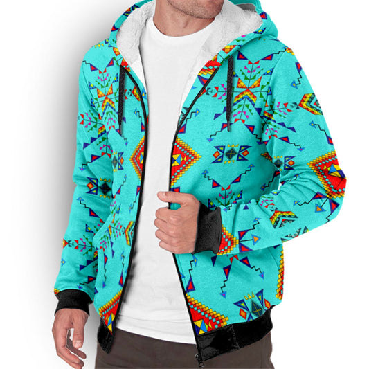 Buffalo Jump Turquoise Sherpa Hoodie