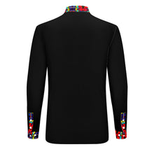 Load image into Gallery viewer, Blanket Strip Black IV Men&#39;s Long Sleeve Dress Shirt
