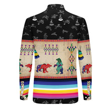 Load image into Gallery viewer, Bear Ledger Black Sky Men&#39;s Long Sleeve Dress Shirt
