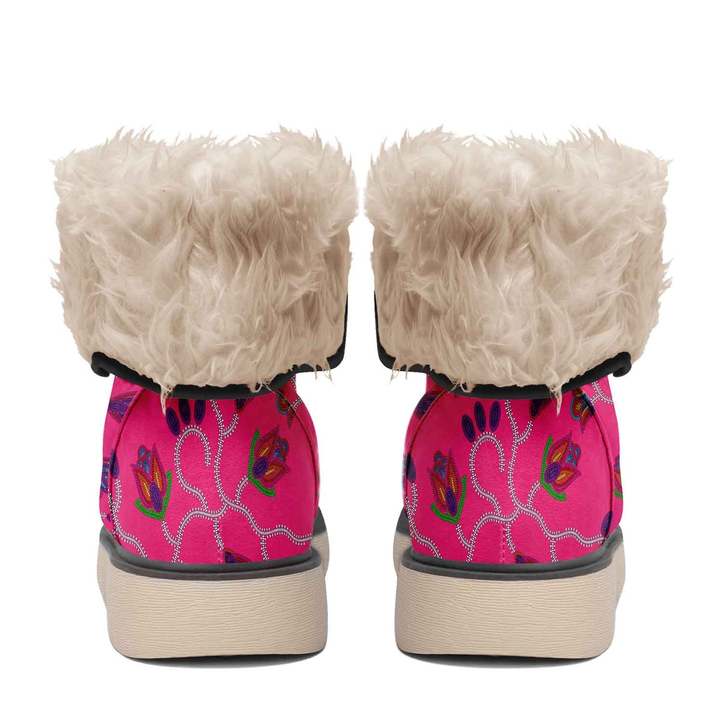 Spring Blossoms on Blush Polar Winter Boots