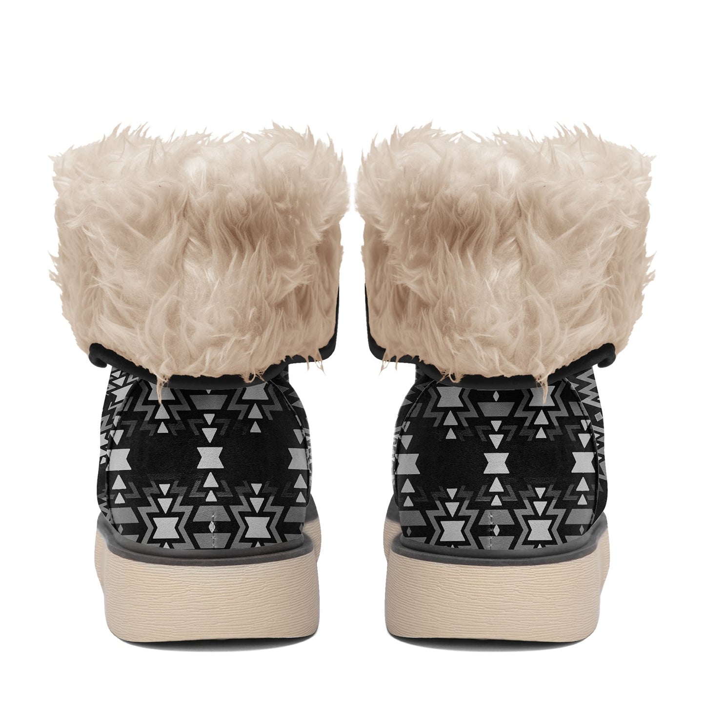 Black Fire and Gray Polar Winter Boots