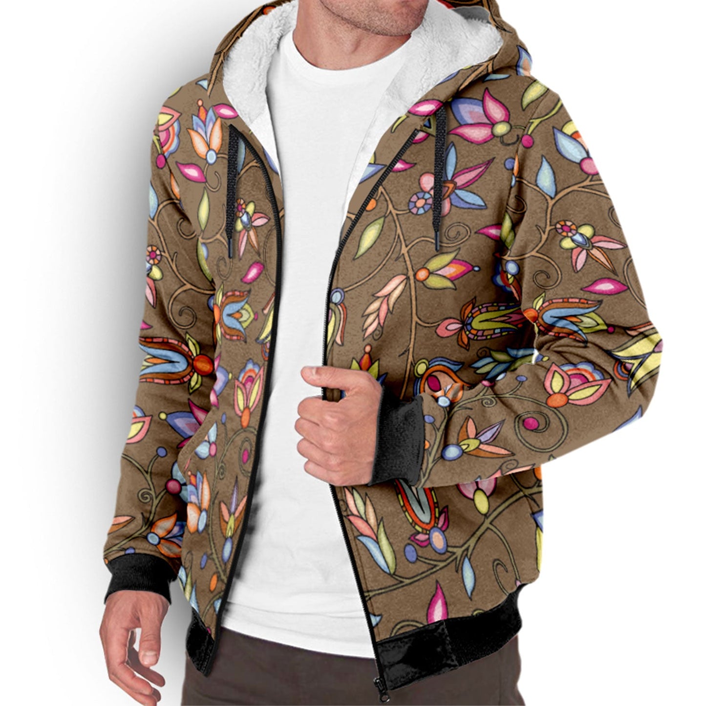 Buffalo Bloom Earth Song Sherpa Hoodie