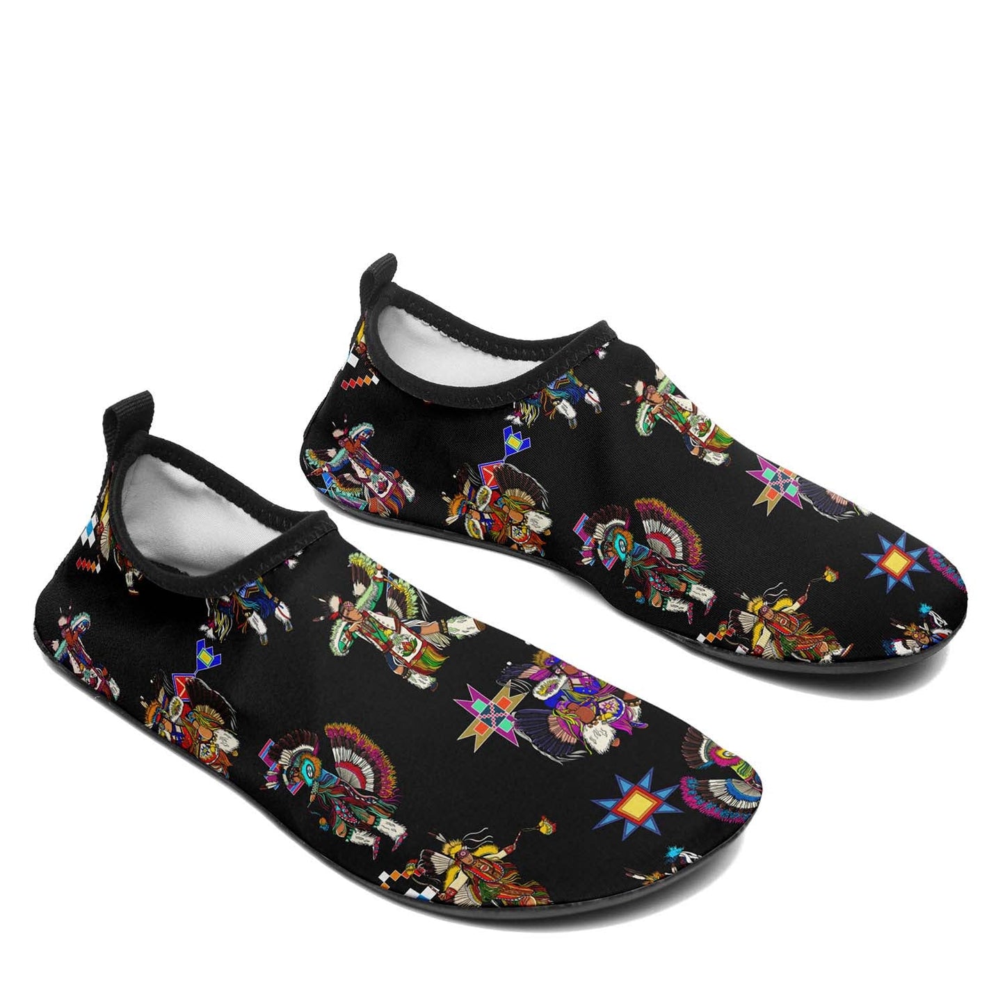 Men's Fancy Dancers Black Sockamoccs