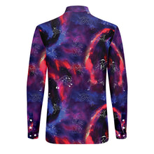 Load image into Gallery viewer, Animal Ancestors 3 Blue Pink Swirl Men&#39;s Long Sleeve Dress Shirt
