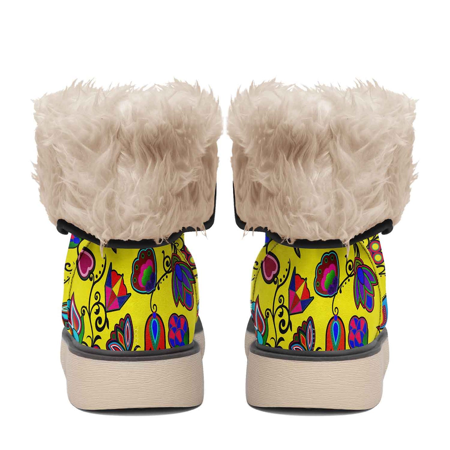 Indigenous Paisley Yellow Polar Winter Boots