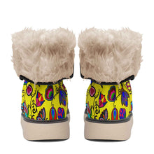 Load image into Gallery viewer, Indigenous Paisley Yellow Polar Winter Boots
