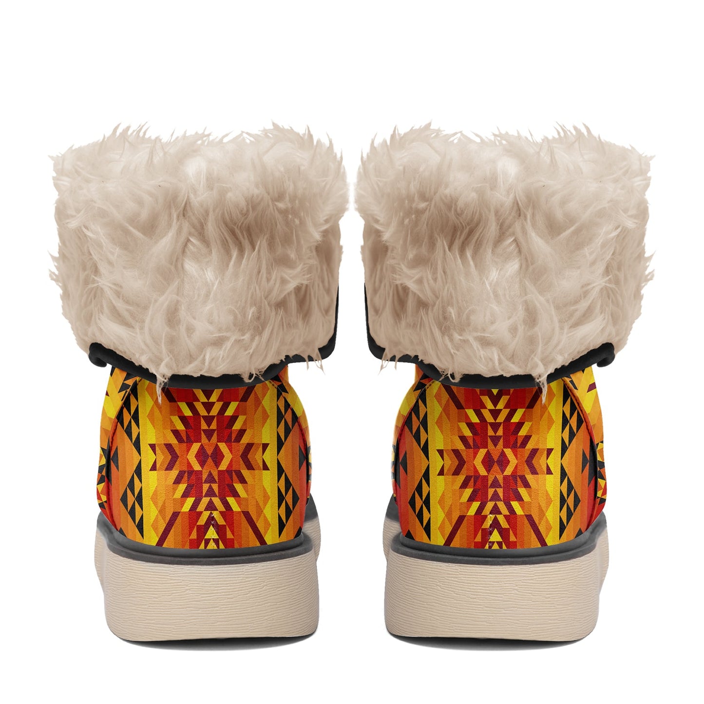 Desert Geo Yellow Red Polar Winter Boots