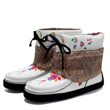 Load image into Gallery viewer, Waterbird Wildflowers Leather MocLux Short Style with Fur
