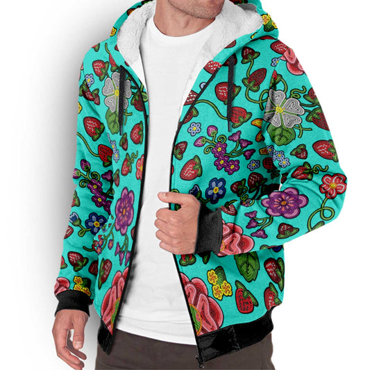 Berry Pop Turquoise Sherpa Hoodie