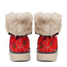 Load image into Gallery viewer, Spring Blossoms on Red Polar Winter Boots
