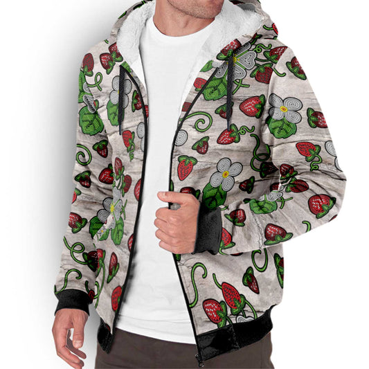 Strawberry Dreams Bright Birch Sherpa Hoodie