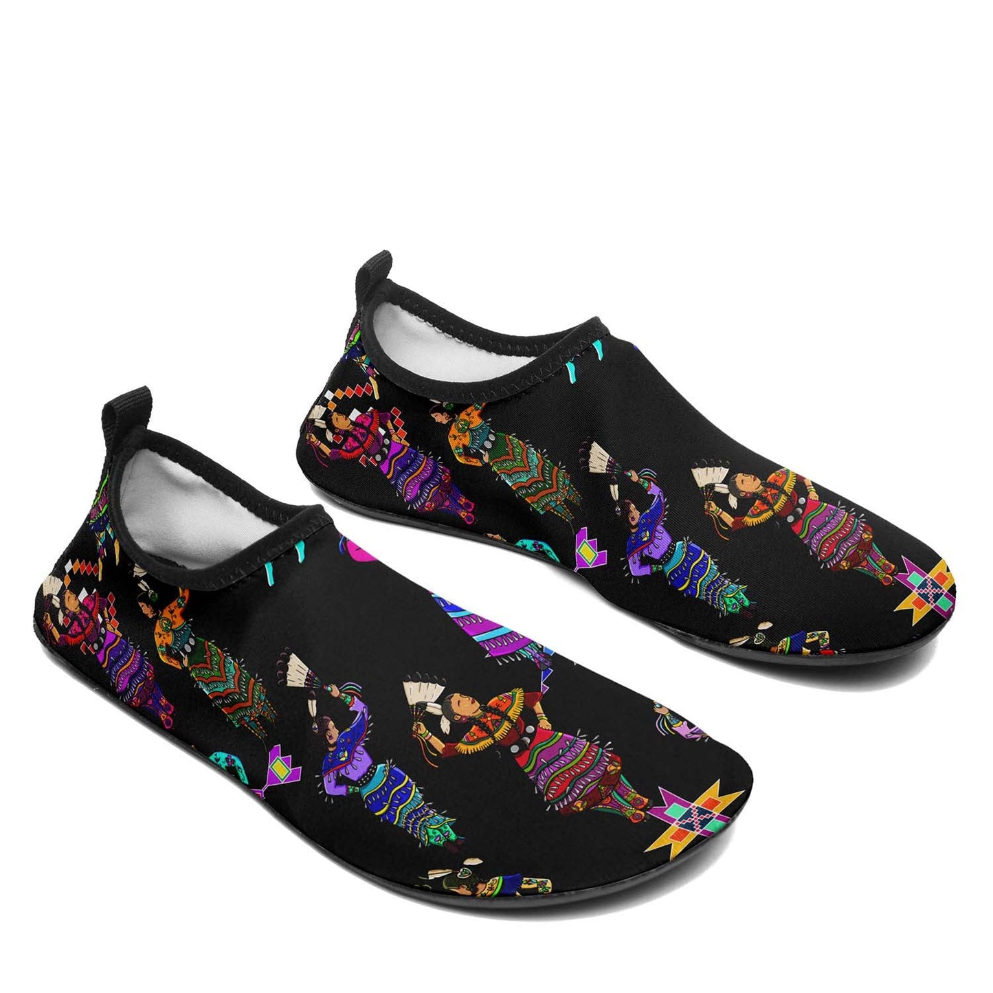 Women's Jingle Dancers Black Sockamoccs