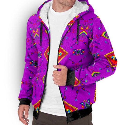 Buffalo Jump Purple Sherpa Hoodie