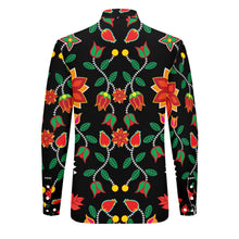 Load image into Gallery viewer, Floral Beadwork Six Bands Men&#39;s Long Sleeve Dress Shirt
