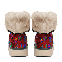 Load image into Gallery viewer, Indigenous Paisley Dark Red Polar Winter Boots
