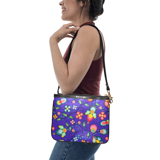 Floral Bounty Blue Small Shoulder Bag