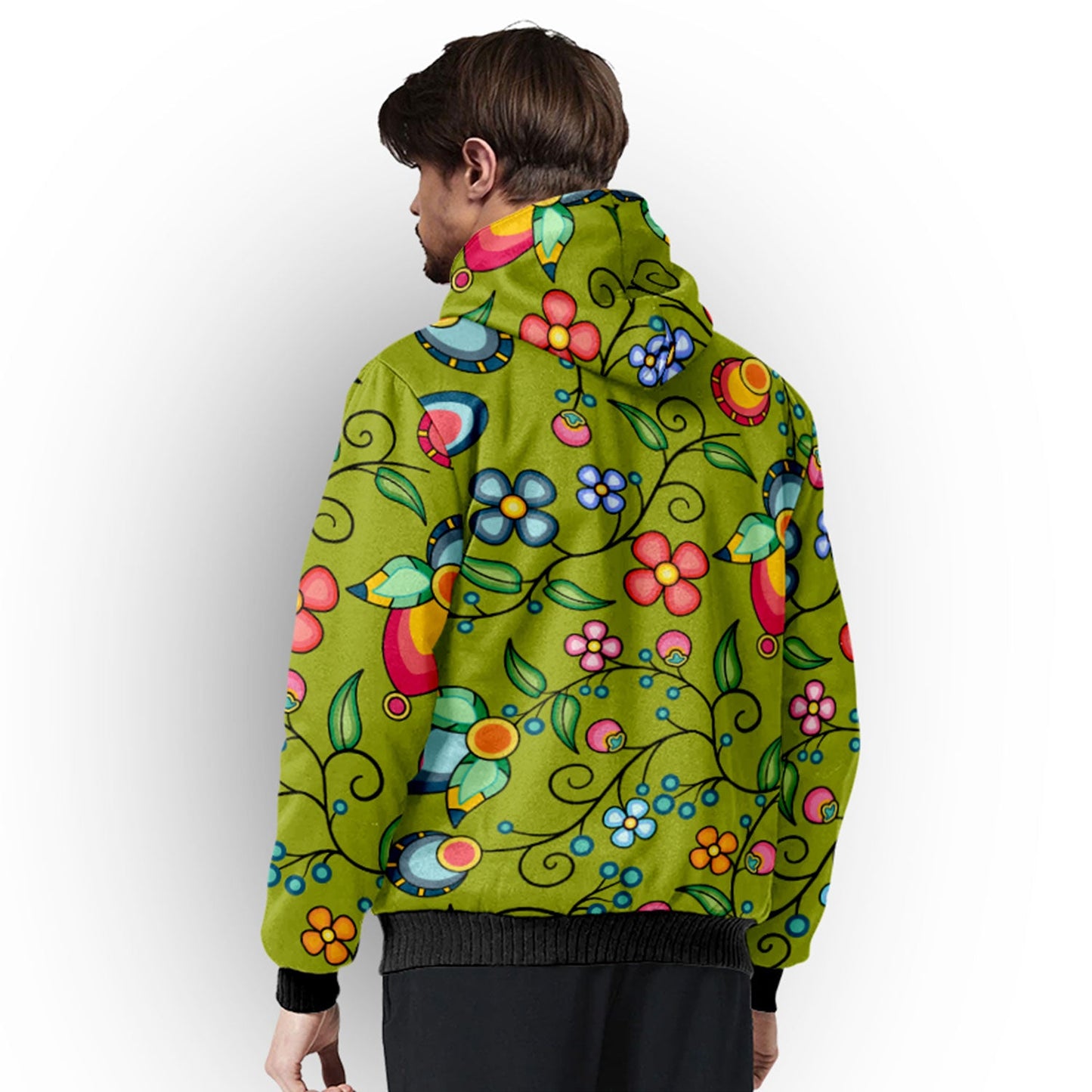 Floral Bounty Sweetgrass Sherpa Hoodie