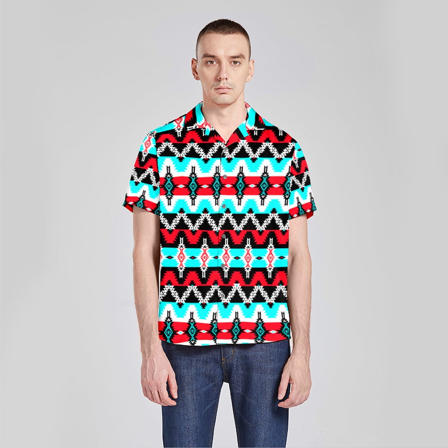 Two Spirit Dance Button Up Silk Shirt