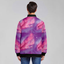 Load image into Gallery viewer, Animal Ancestors 7 Aurora Gases Pink and Purple Zippered Collared Lightweight Jacket
