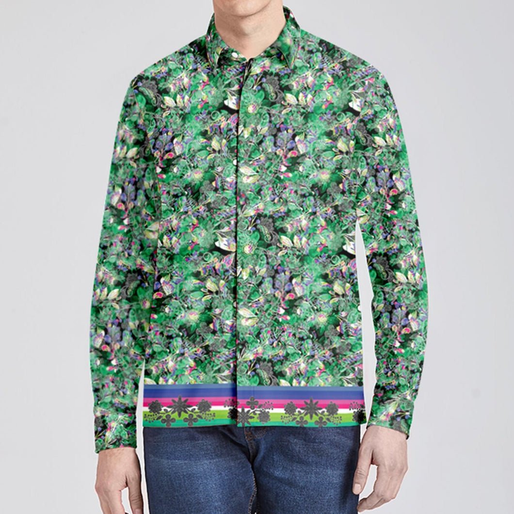 Culture in Nature Green Men's Long Sleeve Dress Shirt