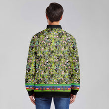 Load image into Gallery viewer, Culture in Nature Green Leaf Zippered Collared Lightweight Jacket
