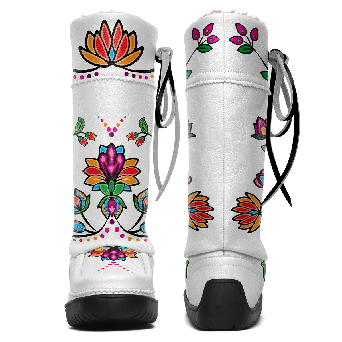 Waterbird Wildflowers Real Leather MoccaLux
