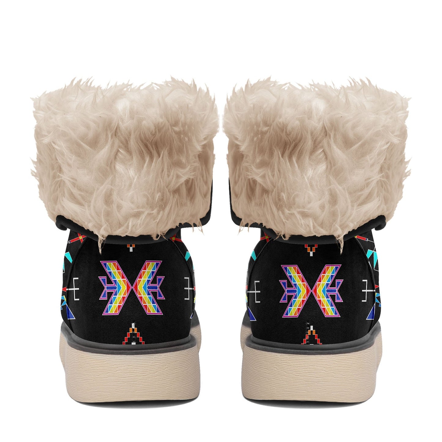 Rainy Chief Rainbow Black Polar Winter Boots