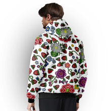 Load image into Gallery viewer, Berry Pop White Sherpa Hoodie
