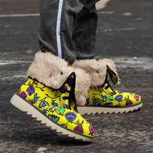 Load image into Gallery viewer, Indigenous Paisley Yellow Polar Winter Boots
