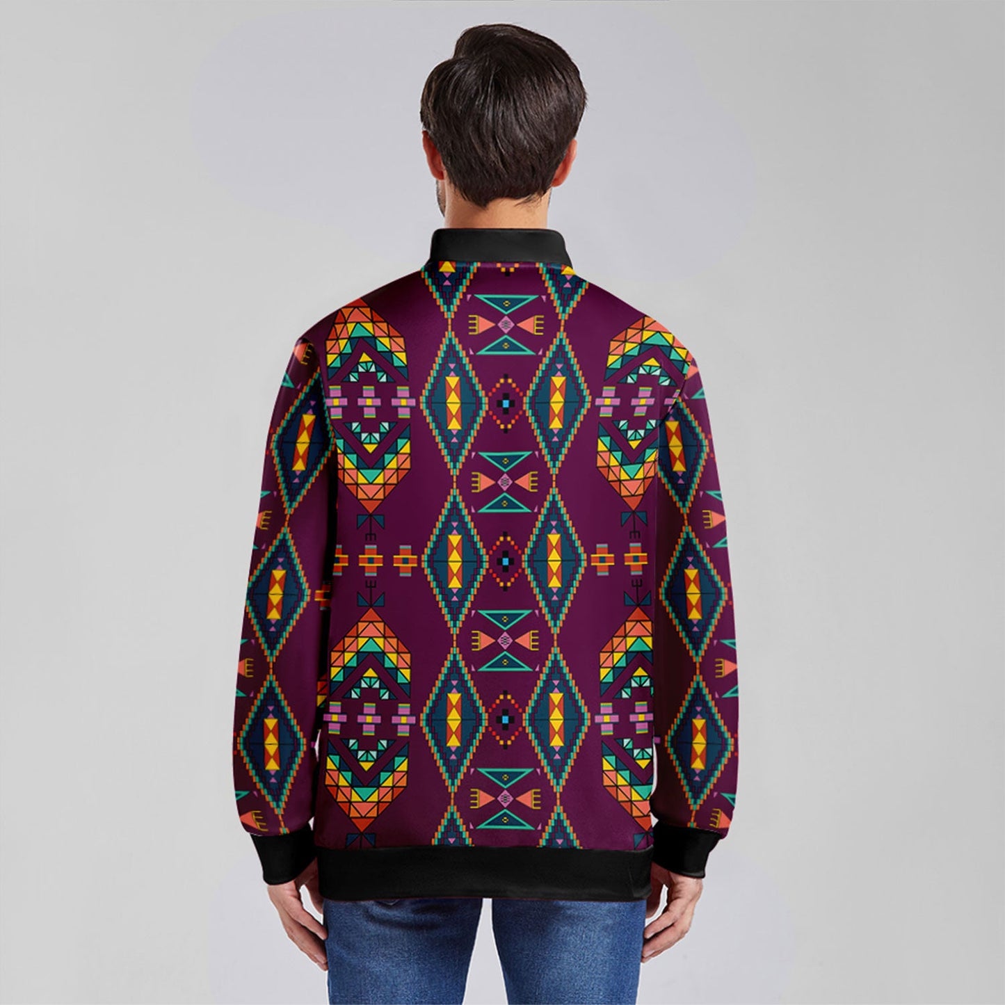 Travois Tipi Berry Zippered Collared Lightweight Jacket