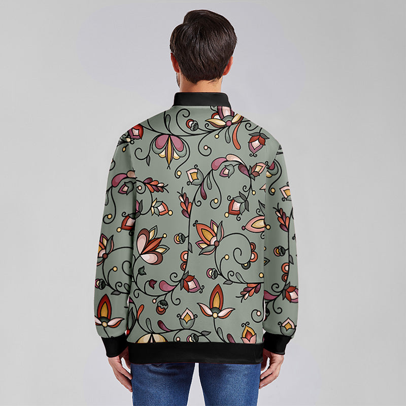 Burnt Sky Petals Green Lightweight Jacket