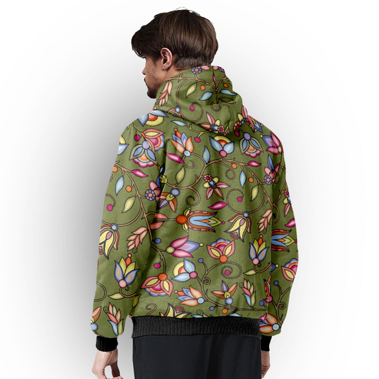 Buffalo Bloom Sage Sherpa Hoodie