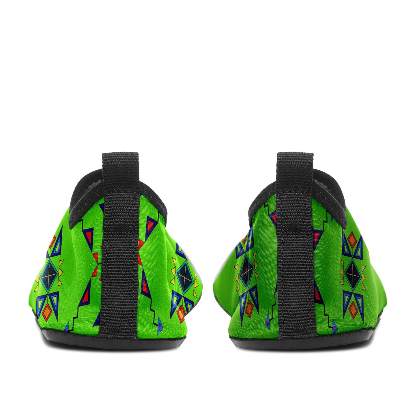 Buffalo Jump Neon Green Kid's Sockamoccs Slip On Shoes