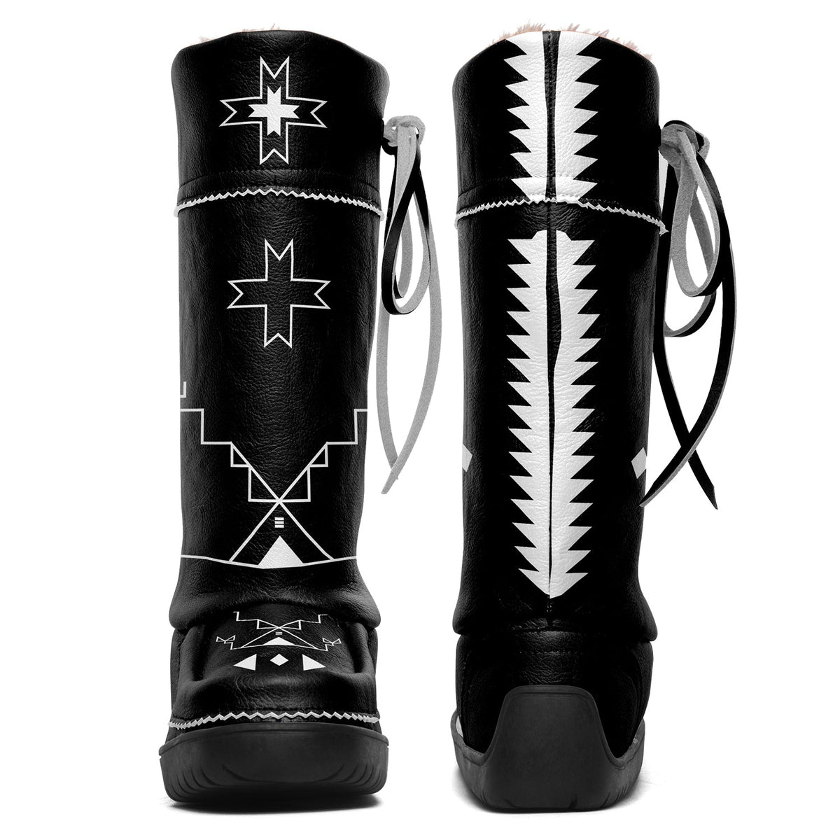 Sky Stories Black Real Leather MoccaLux