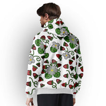 Load image into Gallery viewer, Strawberry Dreams White Sherpa Hoodie
