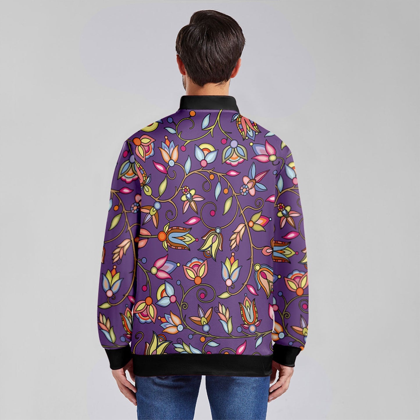 Buffalo Bloom Nightcloud Zippered Collared Lightweight Jacket