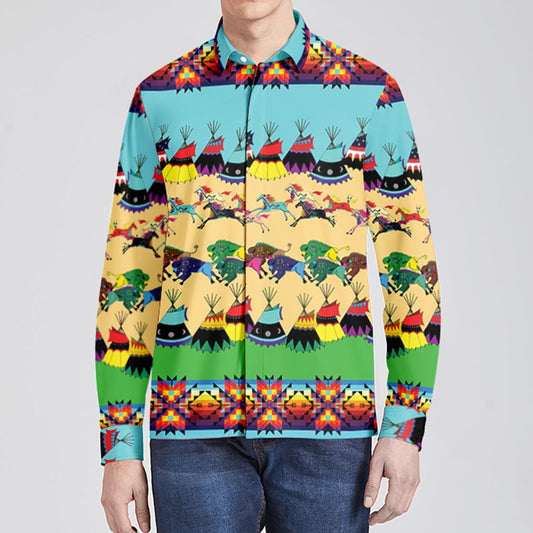 Horses and Buffalo Ledger Dress Shirt