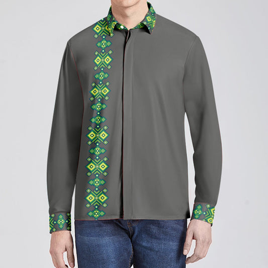 Blanket Strip Aurora Sky Diamonds Dress Shirt