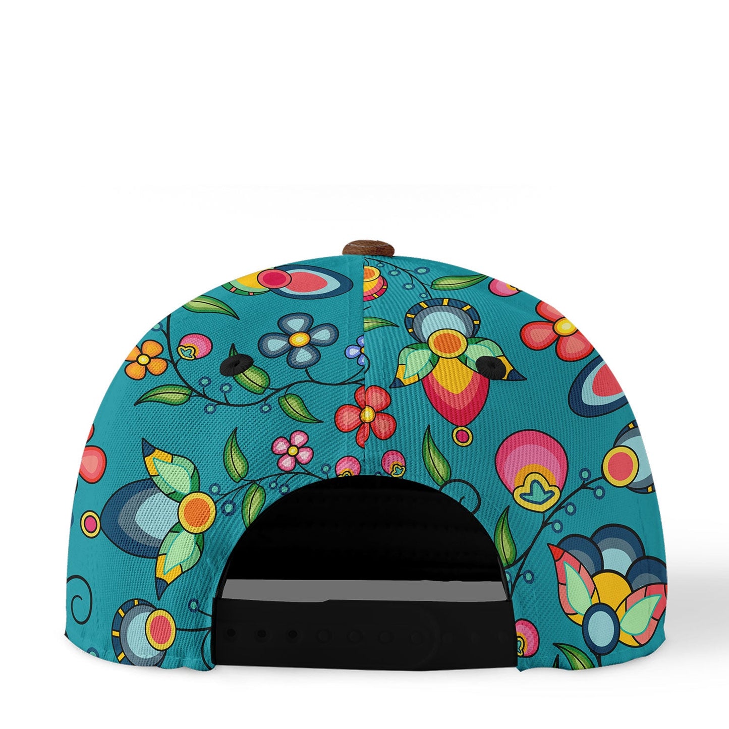 Floral Bounty Teal Snapback Hat