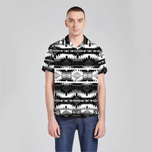 Load image into Gallery viewer, Okotoks Black and White Button Up Silk Shirt
