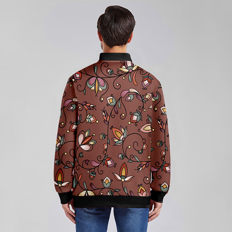 Burnt Sky Petals Brown Lightweight Jacket