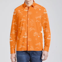 Load image into Gallery viewer, Ledger Dabbles Orange Men&#39;s Long Sleeve Dress Shirt
