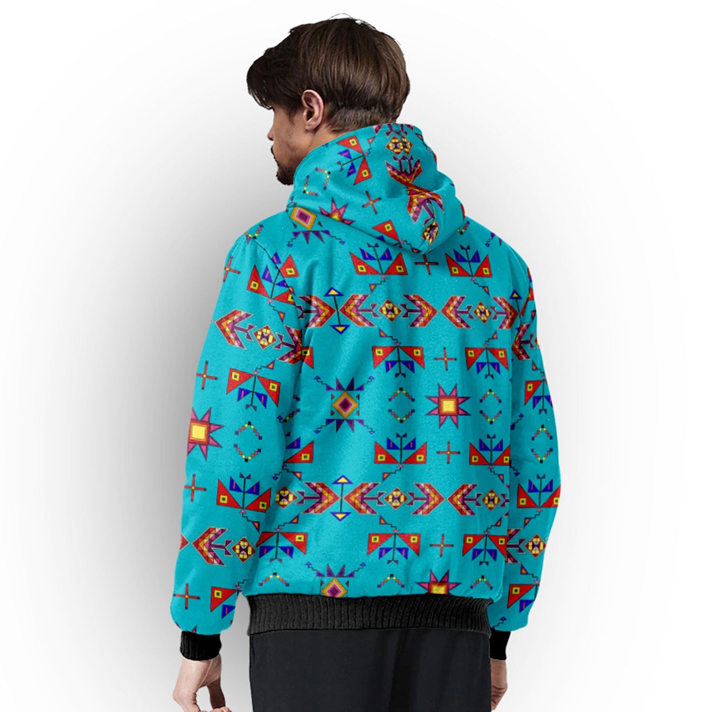 Scattered Generations Turquoise Sherpa Hoodie